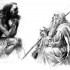 Beorn, Bilbo e Gandalf, por Alan Lee