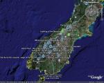Locais da Terra-m&eacute;dia na Nova Zel&acirc;ndia