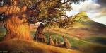Aragorn e os Hobbits chegam ao Topo do Vento