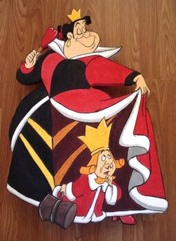 figuras do rei e da rainha na versão animada de 1951