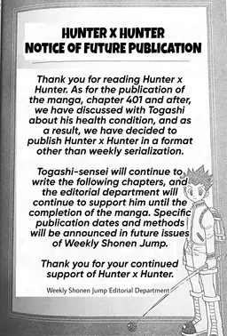 Depois de mais de um ano, Hunter x Hunter voltará a ser publicado -  NerdBunker