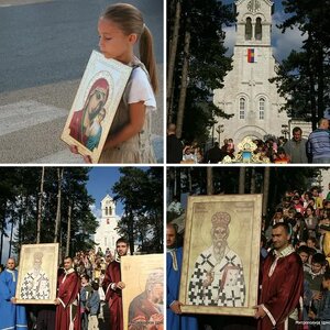 Procissão ortodoxa na Sérvia
