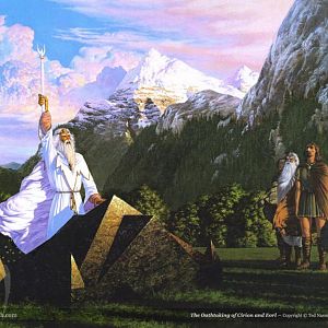"The Oathtaking of Cirion and Eorl" (Ted Nasmith)