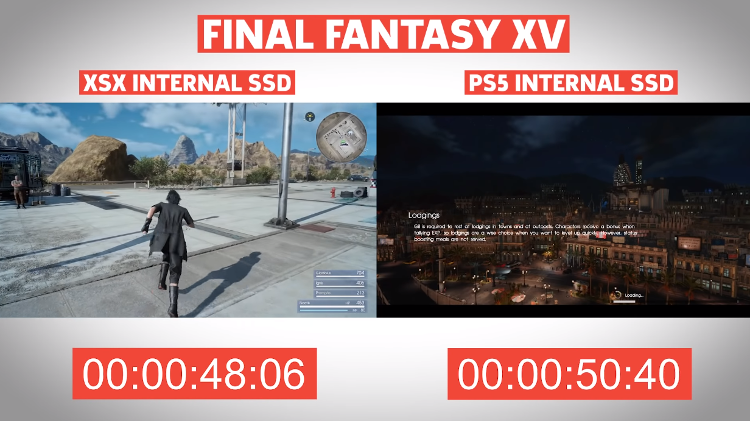 tempo de carregamento PS5 e XSX - Reprodução / YouTube (GameSpot) - Reprodução / YouTube (GameSpot)