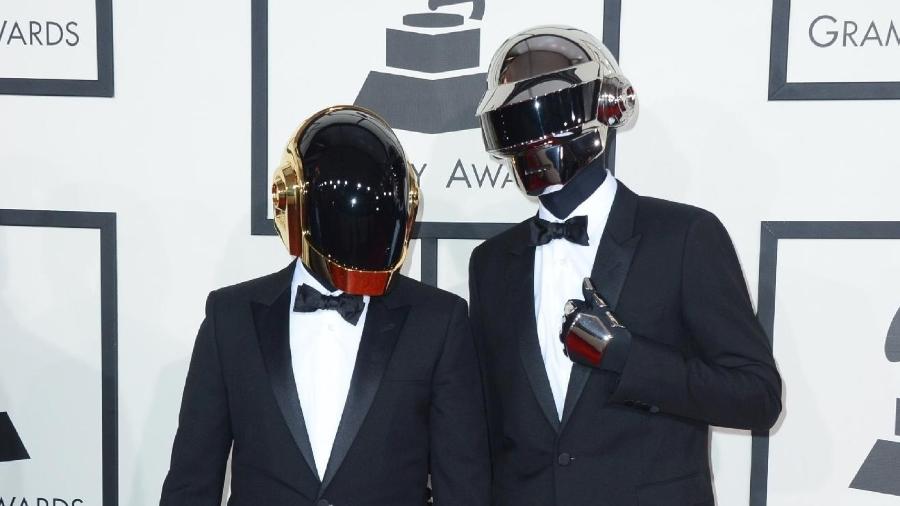 Os integrantes do Daft Punk posam para foto no Grammy de 2014 - Reuters