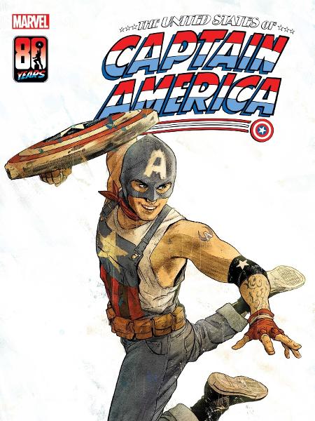 Capa de The United States of Captain America #1, com o herói Aaron Fisher - Reprodução