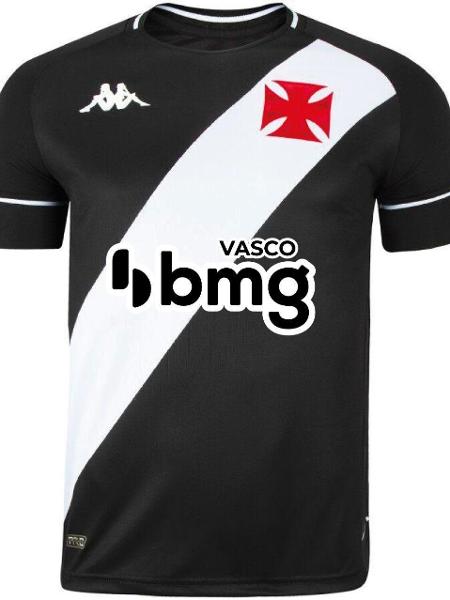BMG lançou logomarca preta e branca na camisa do Vasco - Divulgação